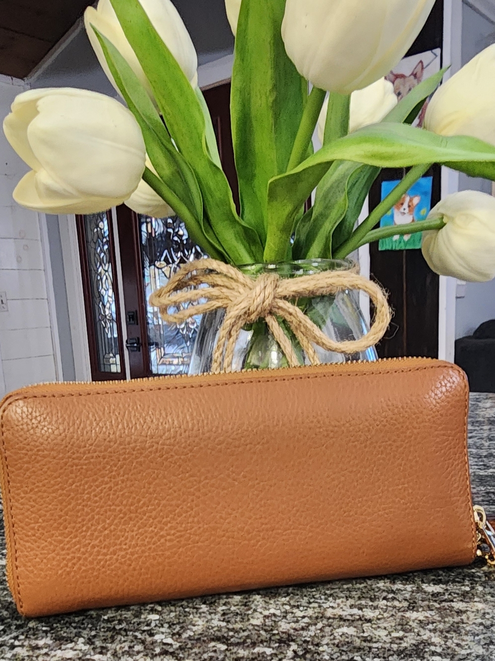 Michael Kors Black and Tan Tote with Matching Tan Wallet- NWOT - Picture 14 of 15